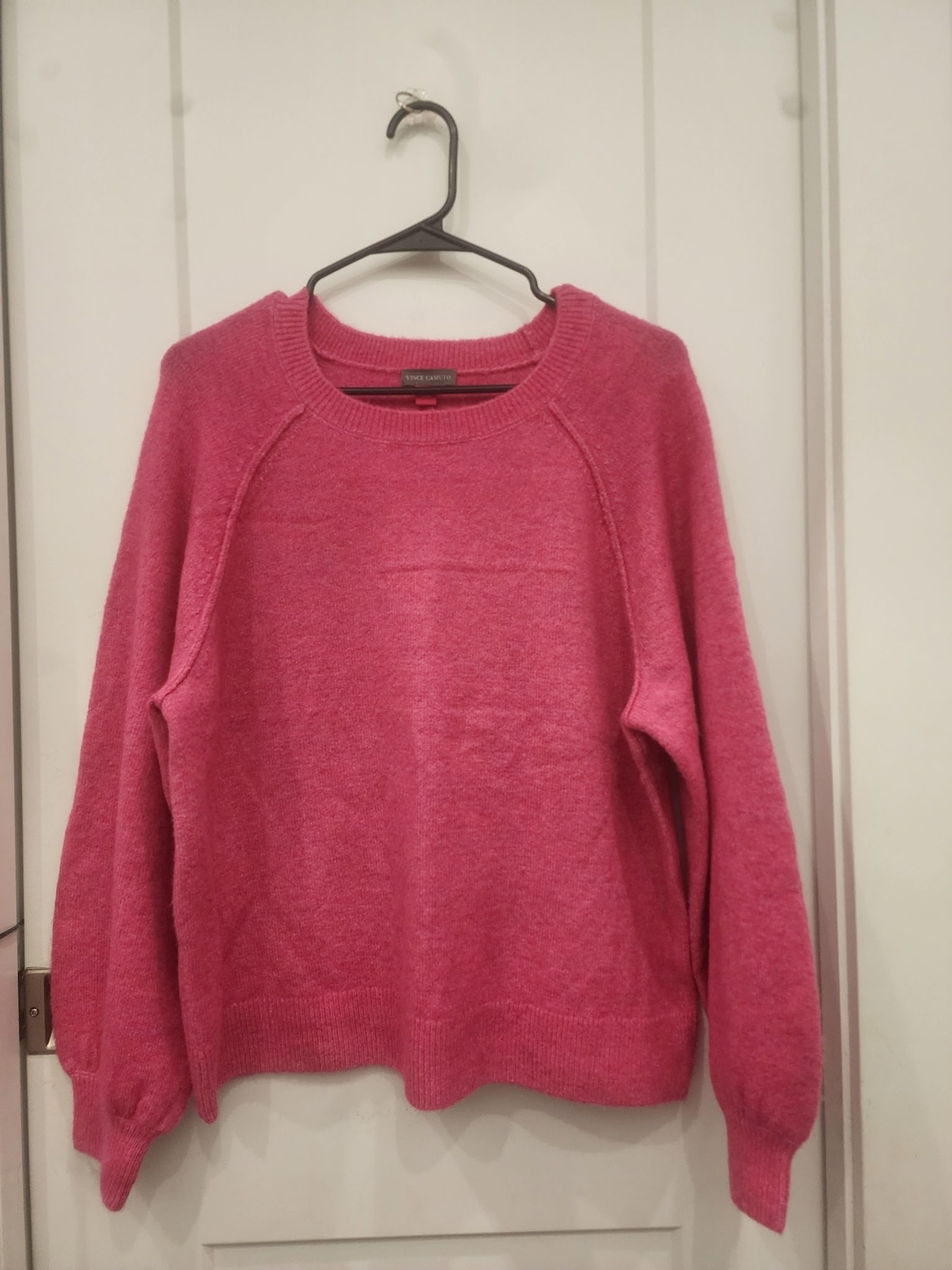 Vince Camuto Bright Pink Sweater Barbie Preppy